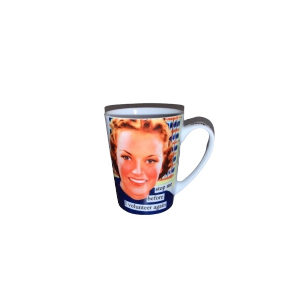 Anne Taintor “Stop Me Before I Volunteer Again” Retro Stepford Inspired Mug